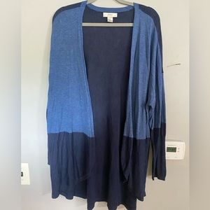 CJ Banks Navy Lightweight Flowy Cardigan